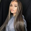 776845507d9c00b5642d0bbe811c8b64 Pre-Cut Lace Wear Go Glueless Wig Black With Honey Blonde Piano Color Straight Breathable - 5x5 Lace / 150% Density / 26 inch