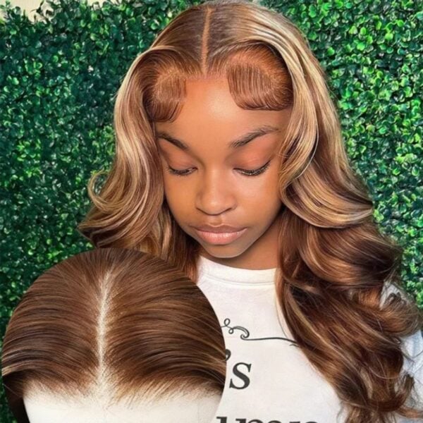 Extra 70% OFF| Sunber Body Wave Honey Blonde Highlights 7x5 Pre-Cut Lace Closure Human Hair Wig - 20 / 13x4 Pre Everything