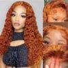 7bb700f92e226c4664735cc306de9761 Ginger Color Wig Curly Wig 180% Density 4*4/13*4/13*6 Lace Front Wig - 13x6 Lace / NO / 18inch