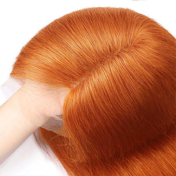 7bcb356b90a88380bfe45cfb54727ced_e2eb93f3-1e37-4d1d-b3cc-1665b55b758e Glueless Wig Ginger Color Wig 13x4 Lace Body Wave Human Hair 180% Density Wig - 13x4 Lace / 180% / 28 inch
