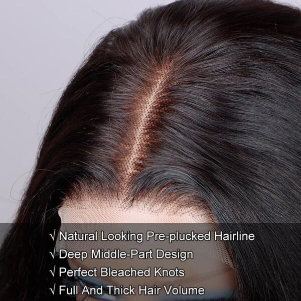 7fc4458644e25e5ddb195bd9629a3bda Natural Black Water Wave Lace Front Wig Pre-Cut Glueless Wig Ready Go Human Hair Wigs - 13x4 / 210% / 20 inch
