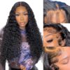 81i8-EjoM3L._SL1500 Jerry Curly Natural Black Wig Human Hair Wig Lace Front Wigs Fre-Cut Wigs 150% Density - 13x6 Lace / Yes( +.00) / 16 inch
