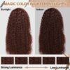 Pre-Cut Lace Wear Go Glueless Wig Dark Brown Pure Color Curly Breathable - 4x4 Lace / 150% Density / 22 inch