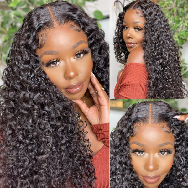 856987452131_29420692-766b-41c6-b985-a1ea1c009a6c 【180%】Sunber Jerry Curly Glueless Wigs 13x4 HD Transparent Lace Front Wigs 5x5 HD Lace Wig Flash Sale - 18" / 13*4 HD Lace Front-180%