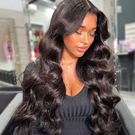 Natural Black Body Wave 13x4 HD Lace Front Wigs 180% Density 100% Human Hair - 13x4 Lace / 16inch