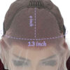 A7 Deep Purple Pure Color New Arrival Straight wig 180% Density 13x4 Transparent Frontal HD Lace Wig - 18inch