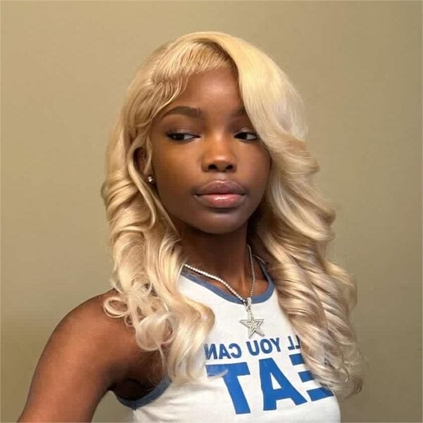 #613 Blonde Body Wave 360 Transparent Lace Front Wigs - 360 Lace / 180% / 16inch