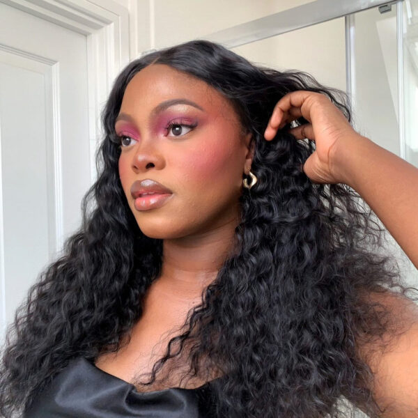 B-G134-N-cy-24rxndomcandie_4_6faa15b4-37d6-4941-a833-c5d48e3afff2 Natural Black Water Wave Lace Front Wig Pre-Cut Glueless Wig Ready Go Human Hair Wigs - 13x4 / 210% / 20 inch