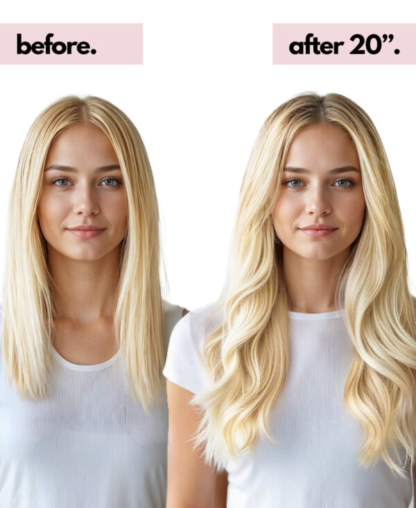 BA-AI-60_4cfdbbd6-e9aa-4eb9-bc7d-7c49ccd17cf1 invisible clip-in hair extensions #613 light blonde. - 16" / Classic