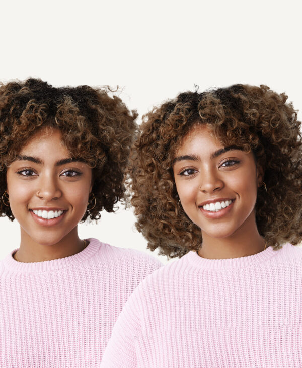 curly (3A curls) clip-in extensions #6 light brown. - 20" / Regular / Extra Volume