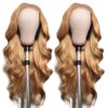 BodyWave27HoneyBlondeGluelessHDLaceFrontWig180_DensityColoredWigsHumanHairWigs_02 ALL Lace Honey Blonde Color Body Wave Wig 360 HD Lace Front Wigs 150% / 180% Density Wig - 360 Lace / 150% / 28inch