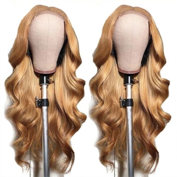 BodyWave27HoneyBlondeGluelessHDLaceFrontWig180_DensityColoredWigsHumanHairWigs_02 ALL Lace Honey Blonde Color Body Wave Wig 360 HD Lace Front Wigs 150% / 180% Density Wig - 360 Lace / 150% / 28inch
