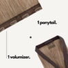 Bundle-volum-pony-10-close-b half up/half down #10 ash blonde. - 20"