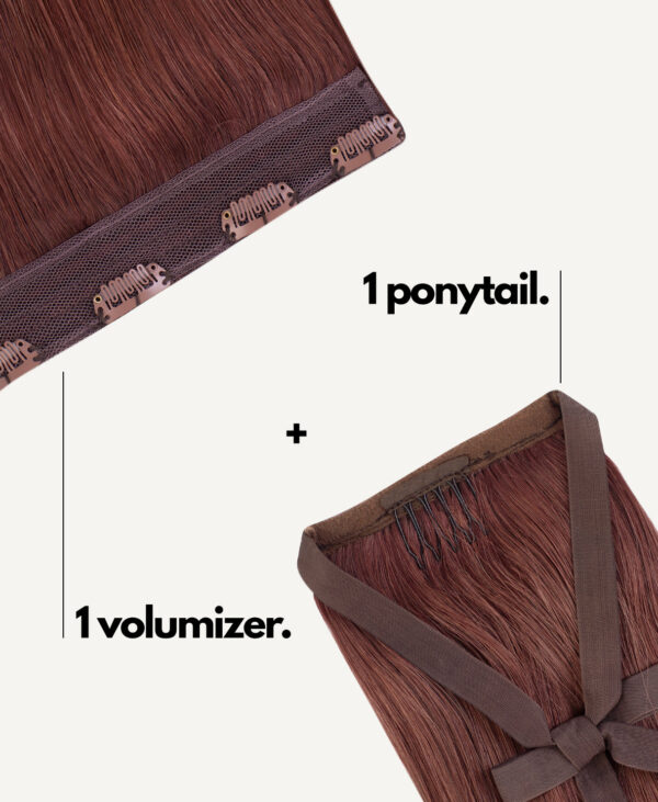 Bundle-volum-pony-33-close-b half up/half down #33 auburn. - 20"