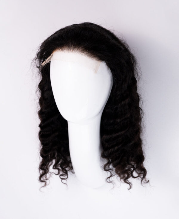 DSC00125-wig front lace human wig - 16" 3a curly natural black.