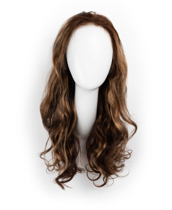 front lace human wig - 20" bronde highlights.