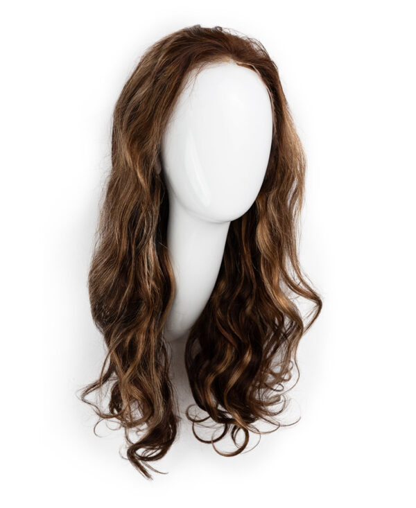 front lace human wig - 20" bronde highlights.