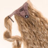 DSC03987-a vegan fiber long wavy ponytail - ash blonde 26".
