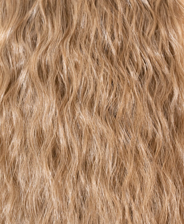 DSC03990-a vegan fiber long wavy ponytail - ash blonde 26".
