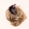 DSC04000-a vegan fiber messy bun - ash blonde.