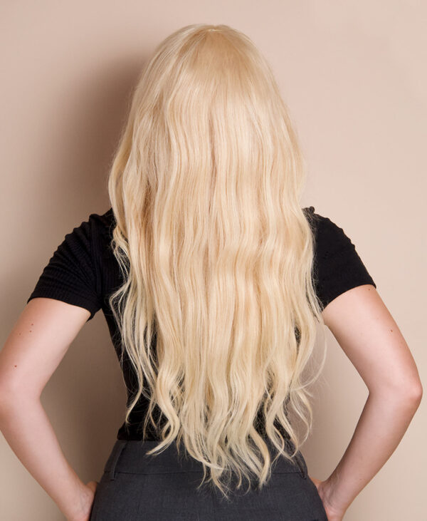 DSC05575-a front lace human wig - 20" platinum blonde.