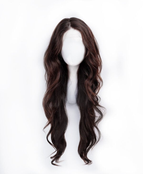 DSC05760-c front lace human wig - 24" chocolate brown.