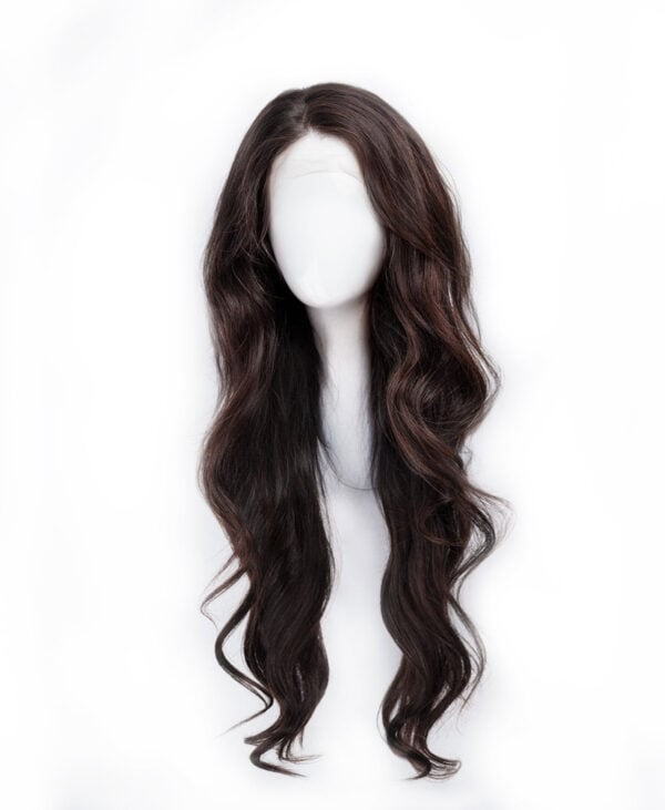 DSC05761-c-1 front lace human wig - 24" chocolate brown.