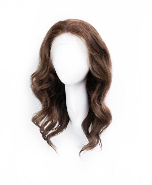 DSC05764-d front lace human wig - 14" medium brown.