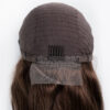 front lace human wig - 18" medium brown.