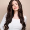 DSC06521-a front lace human wig - 24" chocolate brown.