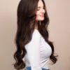 DSC06531-a front lace human wig - 24" chocolate brown.