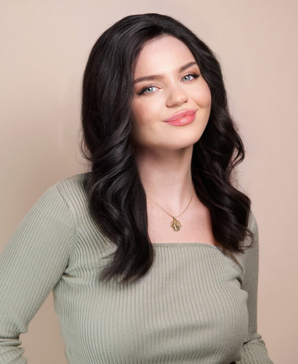DSC06742-a front lace human wig - 14" natural black.