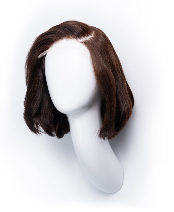 DSC07557-a wedge bob t-part human wig - 8" chocolate brown.