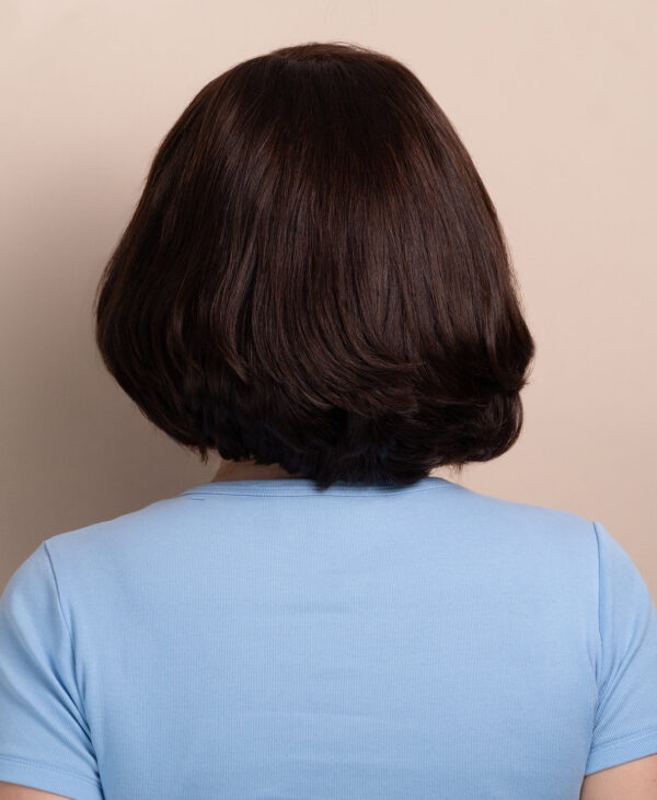 DSC07932-a wedge bob t-part human wig - 8" chocolate brown.