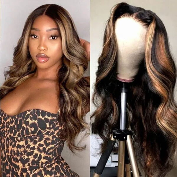 Extra 70% OFF | Sunber Trendiest Highlight Balayage Blonde Human Hair Lace Front Wigs - 24 (Free Gifts Value ) / 13*5 T Part Lace Front