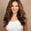 front lace human wig - 20" bronde highlights.