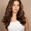 front lace human wig - 20" bronde highlights.
