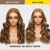 Extra 70% OFF| Sunber Body Wave Honey Blonde Highlights 7x5 Pre-Cut Lace Closure Human Hair Wig - 20 / 13x4 Pre Everything