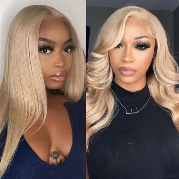 Extra 70% Off Sunber Layered Cut Dusty Blonde Body Wave Pre-Everything 13X4 Frontal Human Hair Wigs - 24