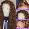 Faba 360 HD Lace Front Pre-plucked Wigs Chestnut Brown Curly Wigs - 360 Lace / 150% / 26inch