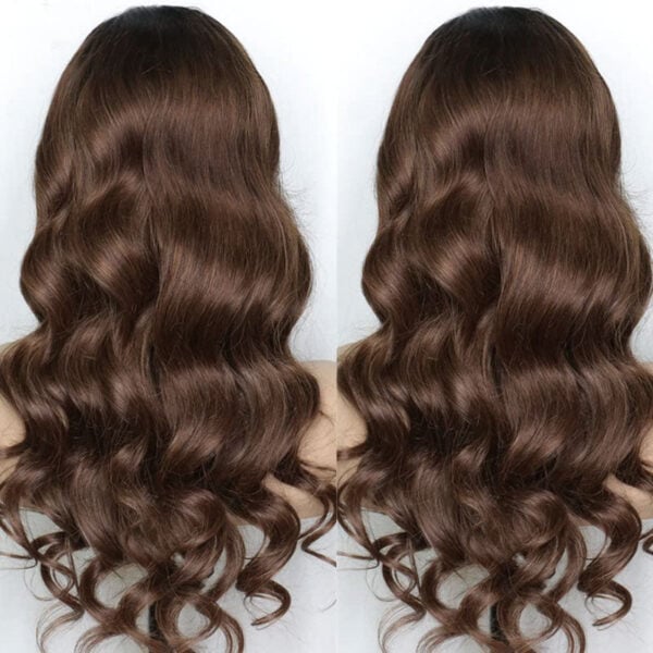 Brown Wig Body Wave 360 Transparent Lace Front Wigs 180% Density Wig - 360 Lace / 180% / 26inch