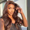 Brown Wig Body Wave 360 Transparent Lace Front Wigs 180% Density Wig - 360 Lace / 180% / 26inch