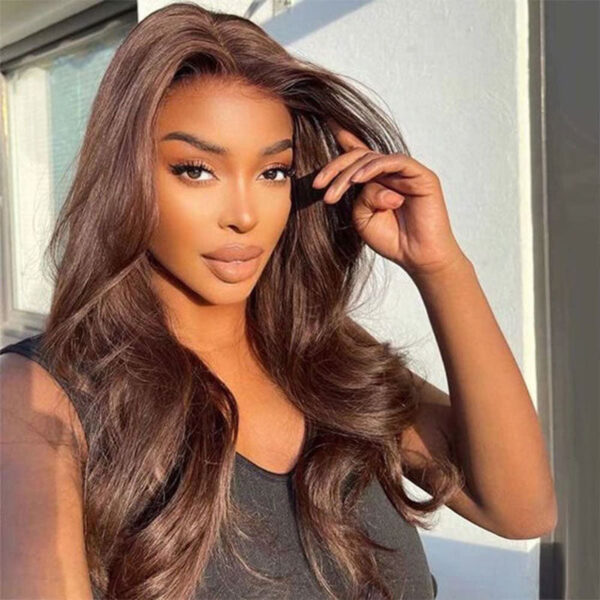 Brown Wig Body Wave 360 Transparent Lace Front Wigs 180% Density Wig - 360 Lace / 180% / 26inch