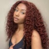 ReddishBrownJerryCurlywig01_5d3121f9-45fc-4637-8b5b-2b67e262b692 Sunber Reddish Brown Jerry Curly Pre Cut Glueless Lace Wig Human Hair Wigs Flash Sale - 20 / 13x4 Lace