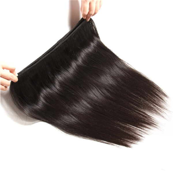 Sunber Hair Straight Hair 3 Bundles with 13*4 Transparent Ear to Ear Frontal Closure - 16 16 16+12