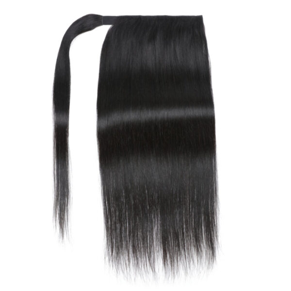 SunberPonytail02 Sunber Straight Wrap Around Ponytail Hair Extension Human Hair - 24