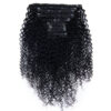 Sunber 9pcs Clip-in Curly Hair Extensions Soft & Natural Real Human Hair - 20（Pack of 9）