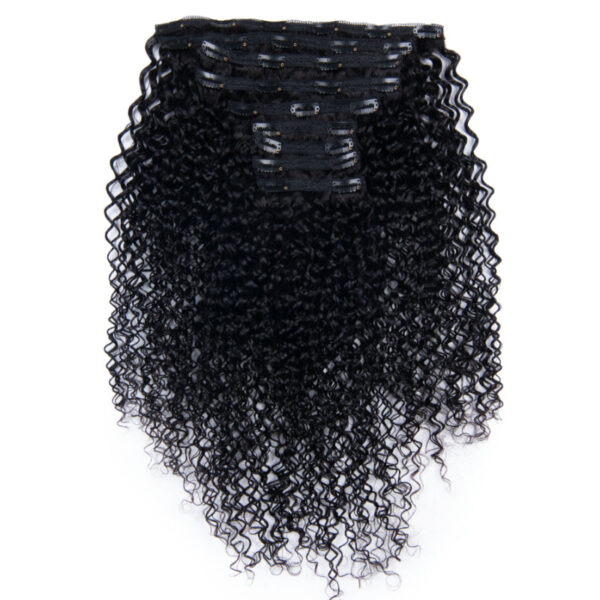 Sunber 9pcs Clip-in Curly Hair Extensions Soft & Natural Real Human Hair - 20（Pack of 9）