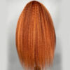 0 OFF Sunber Kinky Straight 13*4 Pre-Everything Wig Ginger Copper Red Highlight Lace Front Wigs - 18 / 13x4 Lace-Kinky Straight