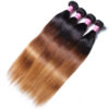 TST05 Sunber Malaysian Virgin Straight Ombre 3 Tone Color 3/4 Bundles Human Hair Extensions - 24 24 24